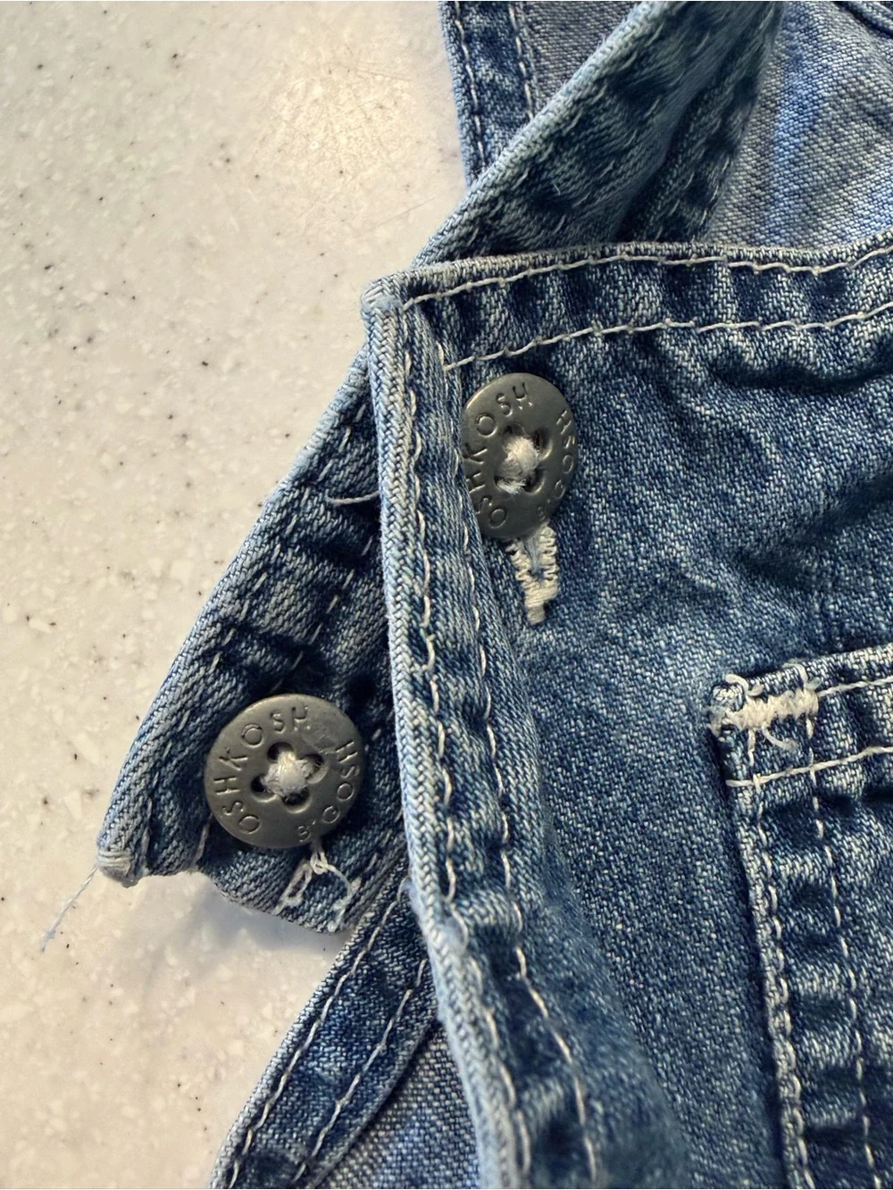 Vintage OshKosh B'gosh Trusts Tide Pleated Denim Overalls. Baby Girl @ 18-24M